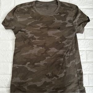 Camouflage Green American Eagle Tee Shirt